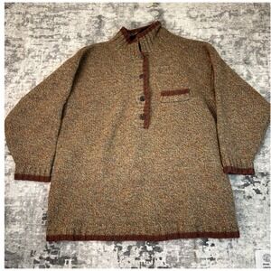 Eddie Bauer Men's Crewneck Sweater - Brown and Red